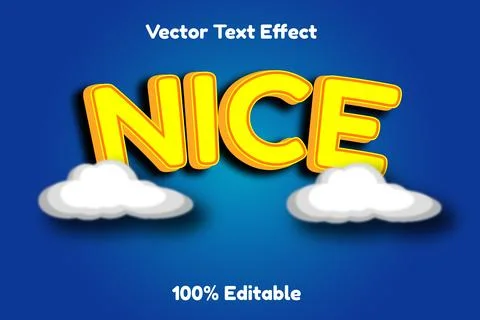 Text effect nice Stock Illustration