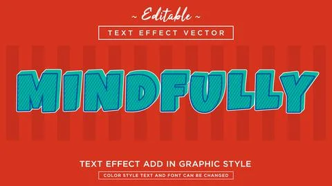 Text effect with pattern style effect fully editable text Stock Illustration