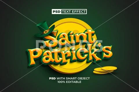 Text Effect Saint Patrick's PSD Template