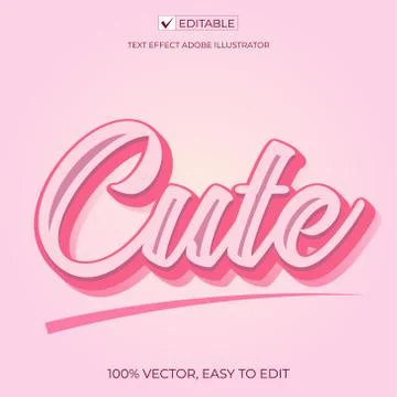 Text effect vector template Stock Illustration