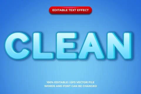 Text effects Clean Stock Illustration