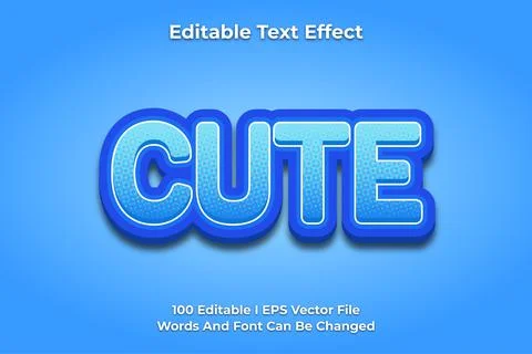 Text effects Cute Stock-Illustration