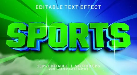 Text effects  editable basketball and football text styles Illustration