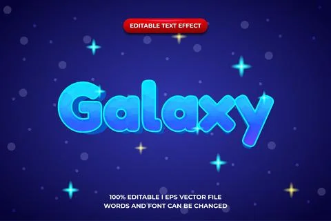 Text effects Galaxy Stock Illustration