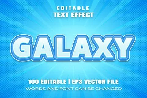 Text effects Galaxy Stock Illustration