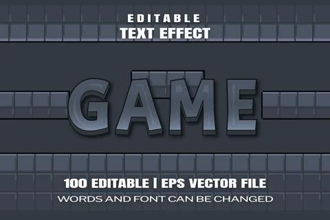 Text effects Game Stock Illustration