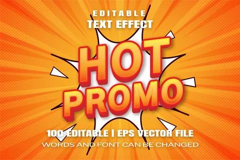 Text effects Hot Promo Stock Illustration