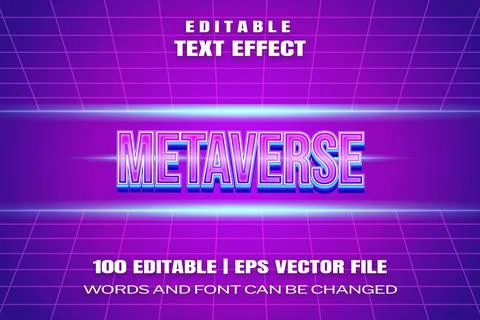 Text effects Metaverse Stock Illustration
