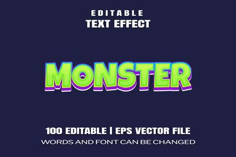 Text effects Monster Stock Illustration