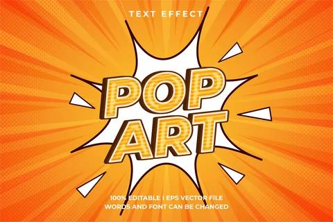 Text effects Pop Art Stock Illustration