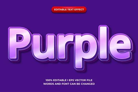 Text effects Purple Stock Illustration