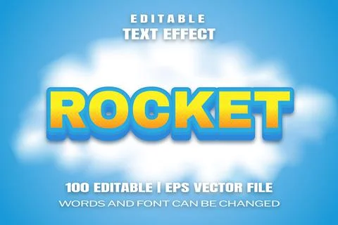 Text effects Rocket Stock Illustration