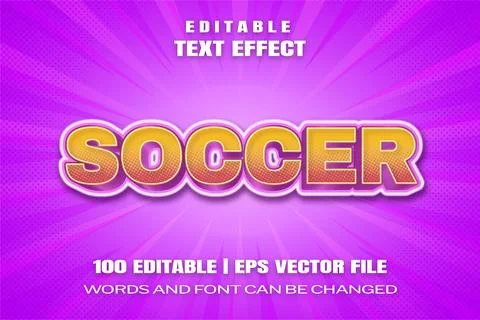 Text effects Soccer Stock Illustration