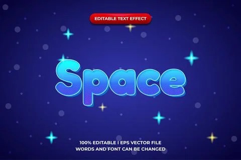 Text effects Space Stock Illustration