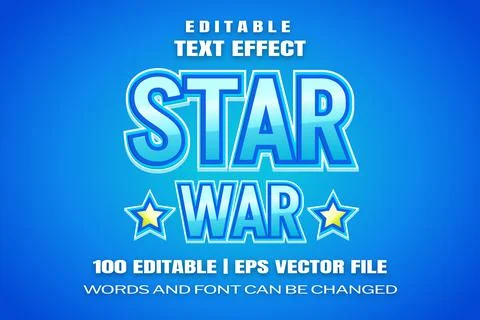 Text effects Star War Stock Illustration