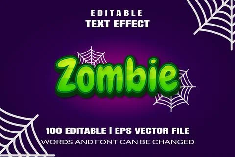 Text effects Zombie Stock Illustration