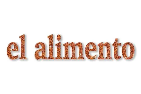 Text El Alimento Stock Illustration