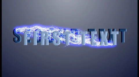 Text &amp; Electrical Discharges Stockmateriaal After Effects