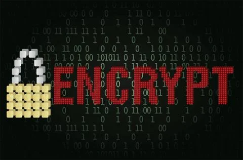 Text encrypt. security concept Stock Illustration