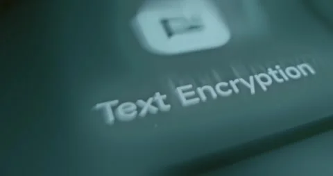 Text Encryption tool, ciphering the text, preventing unauthorized access Stock Footage 313352648