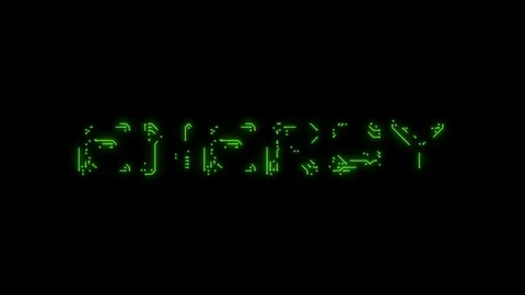 Text energy in the form of printed circuit board tracks Stock Footage 103955847