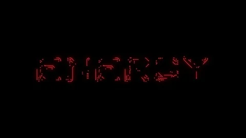 Text energy in the form of printed circuit board tracks Stock Footage 103957007