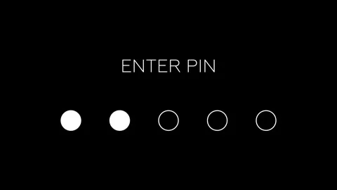 Text Enter PIN code. Access approved Stock Footage 292535949