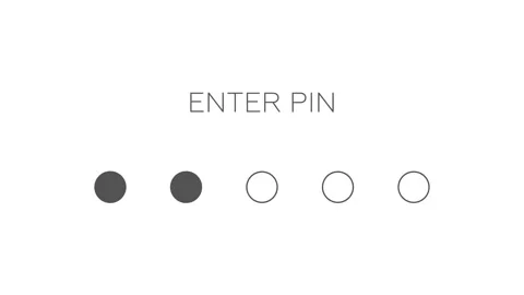 Text Enter PIN code. Login panel in minimalist simple style Stock Footage 295573127