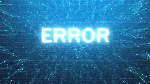 Text ERROR on the screen. 스톡 동영상 306690583