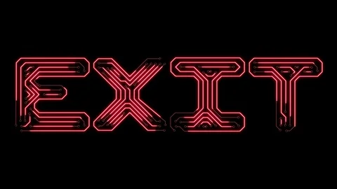 Text exit in the form of printed circuit board tracks Stock Footage 104323562