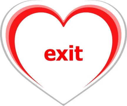 Text Exit. Social concept Stock Illustration