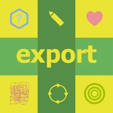 Text Export. Business concept . Can be used for workflow layout, diagram, bus Stock Photos