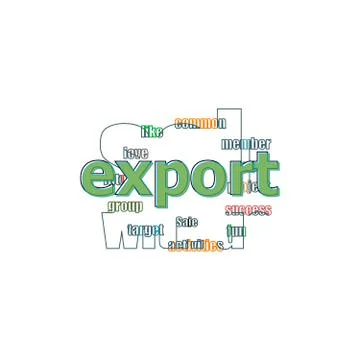 Text Export. Business concept . Logo design template elements for your applic Stock Illustration