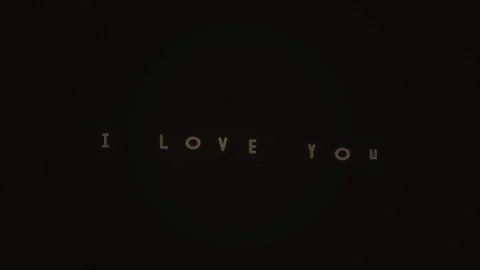 Text expression of love in dark background with simple Stock Footage 339357901