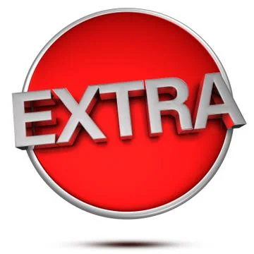 Text extra 3d. Stock Illustration