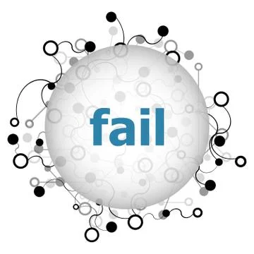 Text Fail. Finance concept . Abstract geometric background with lines, circle Stock Illustration