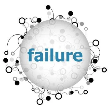 Text Failure. Finance concept . Abstract geometric background with lines, cir Stock Illustration