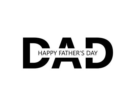 Text Father's Day Graphic Stock Illustration