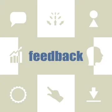 Text Feedback. It concept . Infographic Elements. Business icon set Ilustración de archivo
