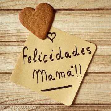 Text felicidades mama, congrats mom in spanish Stock Photos