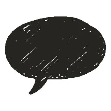 Text field with chalk texture, black color, oval shape. Illustrazione stock