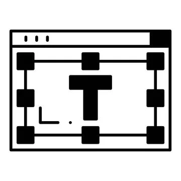 Text Field Dualtone Icon Stock Illustration