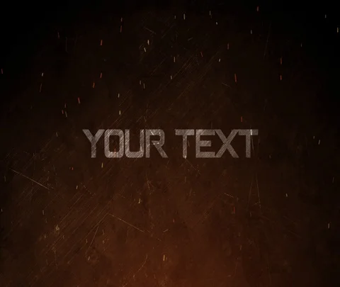 Text on fiery particles Stock After Effects