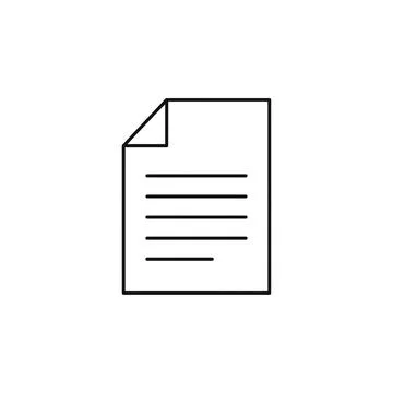 Text File Document Article Page Line Stock Illustration
