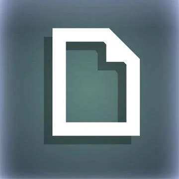 Text File document icon symbol on the blue-green abstract background with shadow Illustrazione stock