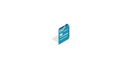 Text file format DOC icon animation Stock Footage 161242170