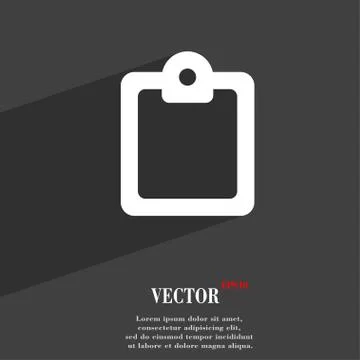 Text file  icon symbol Flat modern web design with long shadow and space for  Stock Illustration