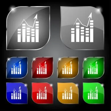 Text file sign icon. Add File document with chart symbol. Accounting symbol.  Illustrazione stock