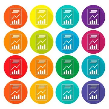 Text file sign icon. Add File document with chart symbol. Accounting symbol. Stock Illustration