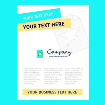 Text file  Title Page Design for Company profile ,annual report, presentation Illustrazione stock